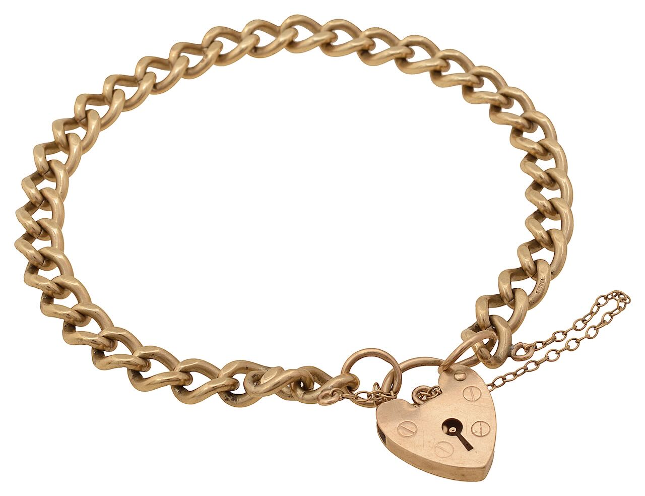 9ct gold curb-link bracelet