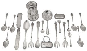 An Elizabeth II silver pepper mill and other silver