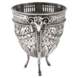 A George III Neoclassical silver sugar vase