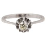 An 18ct white gold and diamond solitaire