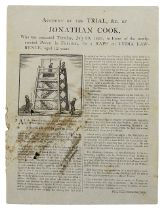 Execution Broadside. Account of the Trial, & C. of Jonathan Cook