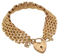 9ct gold gate bracelet