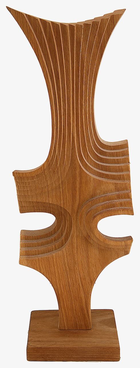 Brian Willsher (British, 1930-2010) Abstract wood sculpture