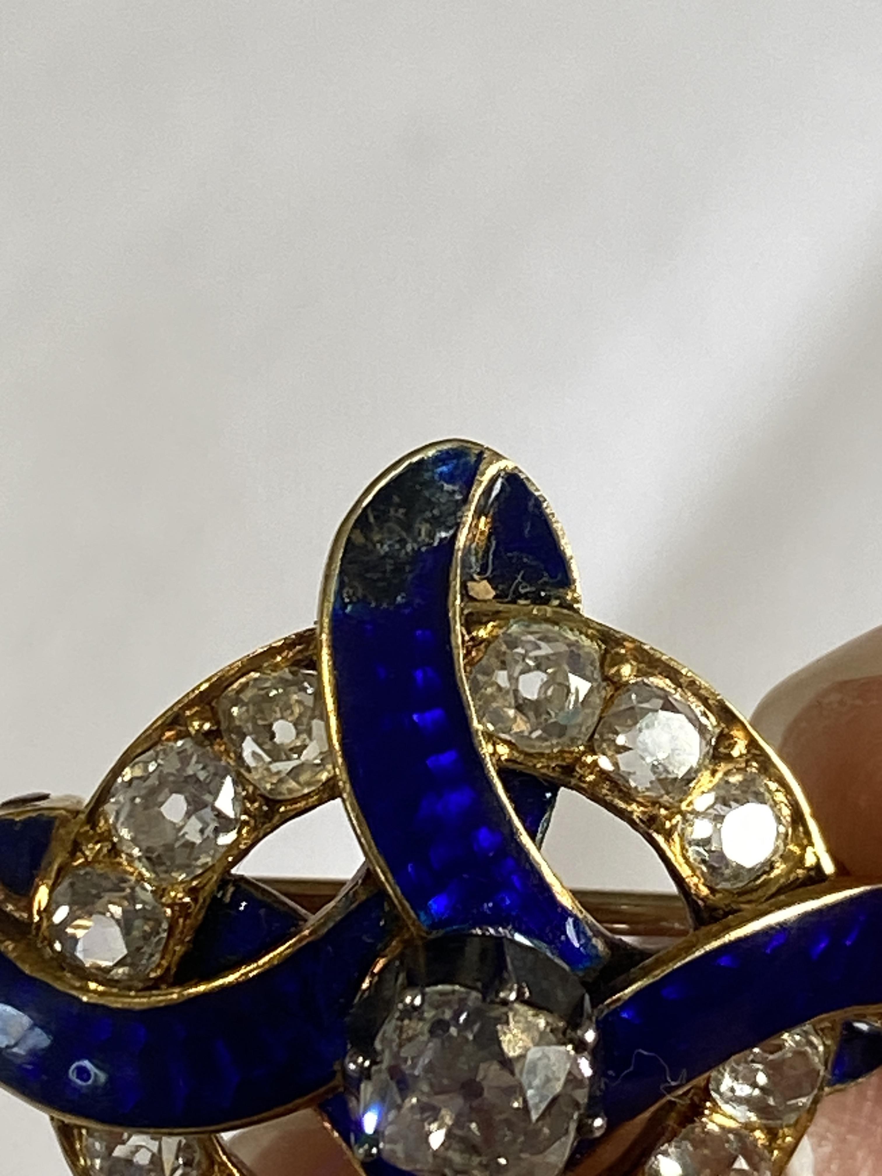 Diamond and enamel brooch - Image 4 of 4