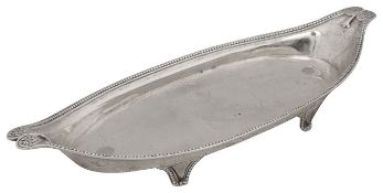 A George III silver pen tray