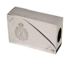 A George V silver Regimental matchbox cover