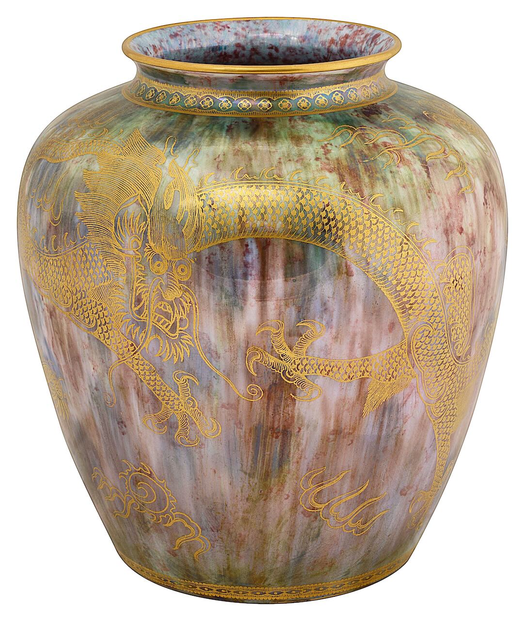 Daisy Makeig-Jones for Wedgwood lustre a 'Dragon' lustre vase, Z4901