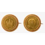 Two George III Third-Guinea brooches