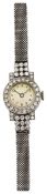A lady's diamond set evening wristwatch
