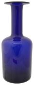 A 1960's Holmegaard Gul vase in cobalt blue
