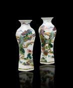 A pair of late 18th/early 19th century Chinese famille verte porcelain vases (2)