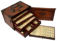 An early 20th century Chinese set of Mahjong