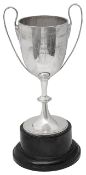 An Edwardian silver twin handled trophy