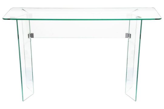 A contemporary glass console table - Image 1 of 2