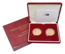 2005 gold proof two Crown set Battle of Trafalgar and Horatio Nelson
