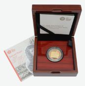 Elizabeth II 2019 gold proof £2 coin The 350th Anniversary Samuel Pepys' Last Diary Entry