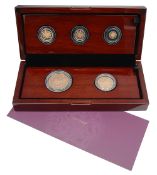 United Kingdom. Royal Mint Elizabeth II 2022 gold proof five-coin Sovereign set