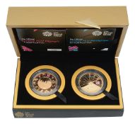 United Kingdom. Royal Mint Elizabeth II 2012 gold proof two £5 coin London 2012 Olympic set