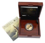 United Kingdom. Royal Mint Elizabeth II 2014 gold proof £2 coin 500th Anniversary of Trinity House