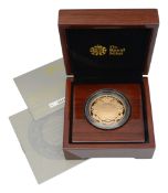 Elizabeth II 2013 gold proof £5 coin The Christening of HRH Prince George