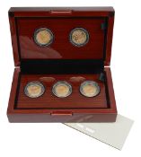Royal Mint George V 1925 gold five-coin sovereign set 1925 Branch Mints