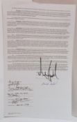 Michael Jackson signed Contract dated August 6th 2001 World Events LLC and 98 Degrees signed on