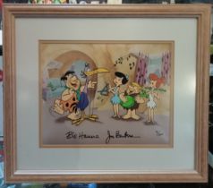 Hanna & Barbera signed Flintstones film cell No 91/300