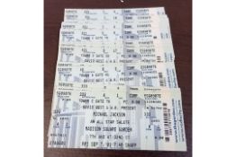 Michael Jackson collection of handbills and unused tickets for Madison Square Garden 30th