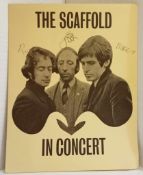 Scaffold a small collection of memorabilia including Parlophone promo card, In Concert Programme,