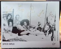 Spice Girls signed Virgin promotional photograph