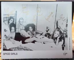 Spice Girls signed Virgin promotional photograph