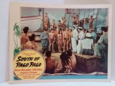 South Of Pago Pago (United Artists 1940) three lobby cards 11”x14” film staersa Victor McLagan &