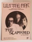 The Scaffold seven original music sheets including Liverpool Lou (signed), Thank U Very Much (