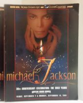 Michael Jackson concert Programmes x2, Unused ticket 7th Sept, set of three handbills Unused