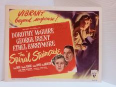 Spiral Staircase (RKO Pictures 1946) one lobby card 11”x14” film stars Dorothy McGuire, Claudia &