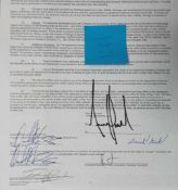 Michael Jackson signed Contract dated August 21st 2001 for Shaggy and signed by him. Contract is
