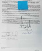 Michael Jackson signed Contract dated August 13th 2001 for Monica Arnold performance at 30th