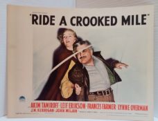 Ride A Crocked Mile (Paramount 1938) two lobby cards 11”x14” film stars Frances Farmer & Leif