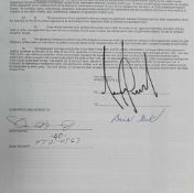 Michael Jackson signed Contract dated August 22nd 2001 World Events LLC and David Newman signed on