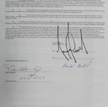 Michael Jackson signed Contract dated August 22nd 2001 World Events LLC and David Newman signed on