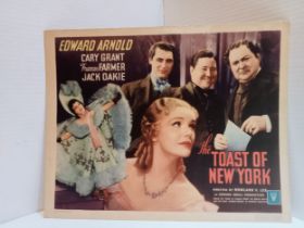 Toast of New York (RKO Pictures 1937) eight lobby cards 11”x14” film stars Cary Grant, Frances