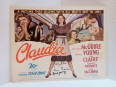 Claudia ( 20th Century Fox 1943) seven lobby cards 11”x14” film stars Ina Claire, Dorothy McGuire