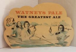The Scaffold Watneys Pale Ale four sheet promotion billboard poster folded, with Watneys Pale