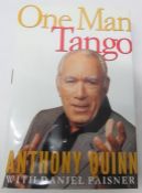 Anthony Quinn book and Christmas card both signed by him