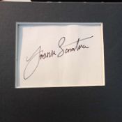Frank Sinatra signature mounted with colour photograph