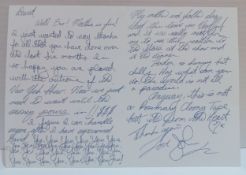 A collection of correspondence and letter from various stars and celebrities to David Gest