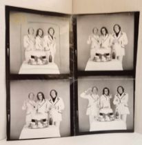 The Scaffold 8 black and white photograph contact sheets for three different photo shoots. Item is