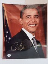 President Barack Obama signed colour photograph