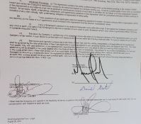 Michael Jackson signed Contract dated August 23rd 2001 for performance by Deborah Cox at 30th