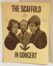 Scaffold a small collection of memorabilia including Promo card signed, In Concert Programme,